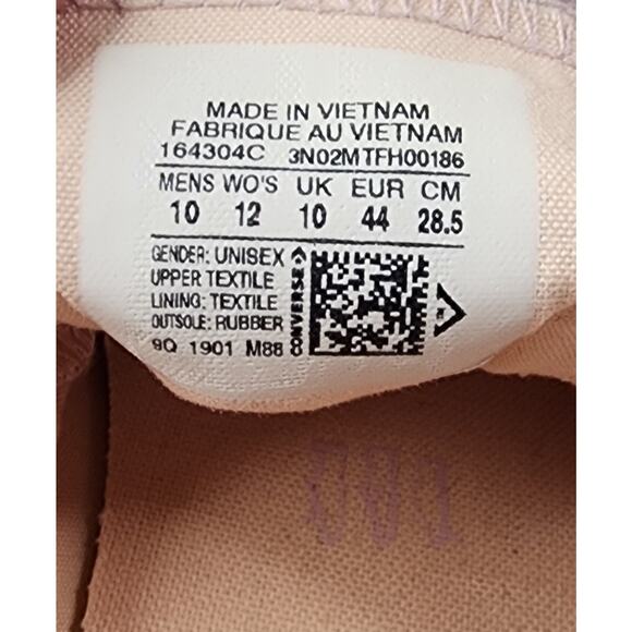 Converse Pink Chuck Taylor All Star Laceless Slip-On Sneaker Men 10 Women 12 - Picture 5 of 6